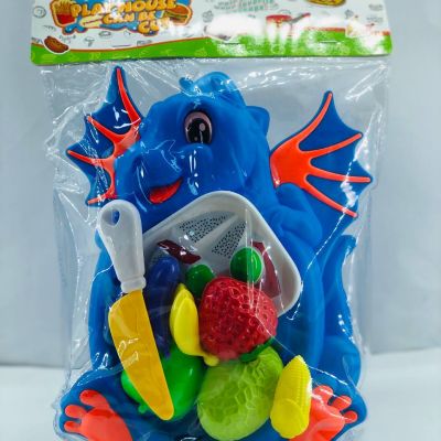 ديناصور الخضروات والفواكه  المتقطعة 🥦🍓🌽