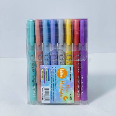 طقم الاقلام المظهر الجليتر ✨  8️⃣ اقلام ✒️