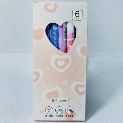 علبة القلم الجاف الجل باشكال القلوب 🩷❤️🧡