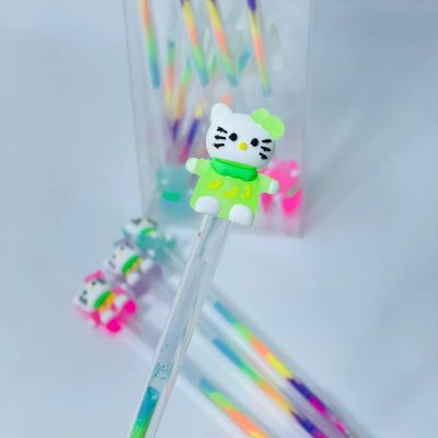 علبة الأقلام الچيل المتعدد السحري ✒️🖊️ بشكل كيتي 🐱🐱