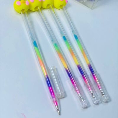 علبة الأقلام الچيل المتعدد السحري ✒️🖊️ بشكل بطوط 🐥🐤