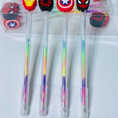 علبة الأقلام الچيل المتعدد السحري ✒️🖊️ بشكل أبطال افينجرز 🦸🏻🕸️🕸️🇺🇸