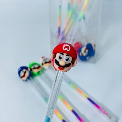 علبة الأقلام الچيل المتعدد السحري ✒️🖊️  بشكل سوبر ماريو 🦸🏻‍♂️🦸🏻‍♂️