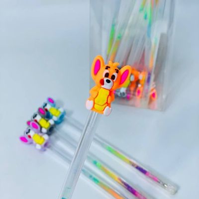 علبة الأقلام الچيل المتعدد السحري ✒️🖊️ بشكل توم وجيري 🐭🐱