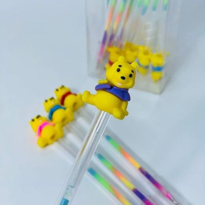 علبة الأقلام الچيل المتعدد السحري ✒️🖊️  بشكل دبدوب 🧸🧸