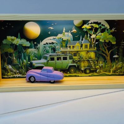 البرواز المجسم الخشب 🪵🪵علي شكل عربية 🚗🚗🚗