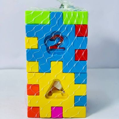 بازل المكعبات البلاستيك التعليمي 🧱🔠🔢