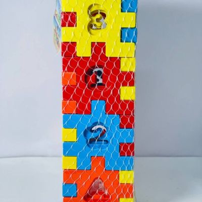 بازل المكعبات البلاستيك التعليمي 🧱🔠🔢