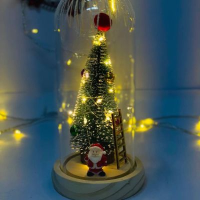 الزجاجة النور بالقاعدة الخشب🪵⛄️🎅🏻