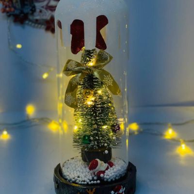 الزجاجة النور بالقاعدة الخزف🪘⛄️🎅🏻💡