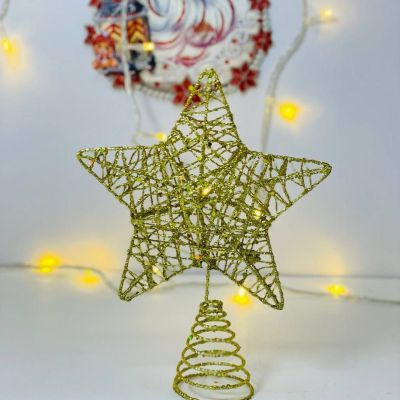 النجمة المعدن الذهبي للشجرة ⭐️ 