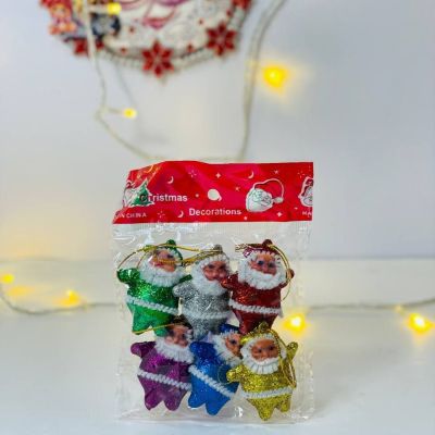 كيس تعليق بابا نويل قطيفة الجليتر ❄️🎅🏻🎅🏻الالوان 🔴🟢🔵🟡⚪️🟣