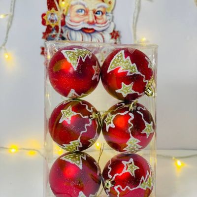 علبة الكور الفاكيوم الأحمر 🔴بالجليتر الدهبي والفضي ⚪️ 🟡❄️