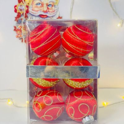 علبة الكور الأحمر 🔴 بالجليتر الدهبي 🟡❄️❄️