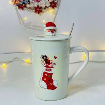 المج الخزف بالغطاء و بمعلقة 🥄