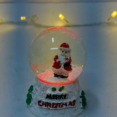  بلورة بابا نويل 🎅🏻❄️ والثلج ❄️❄️ البلورة بانوار كوكتيل💡🔴🔵