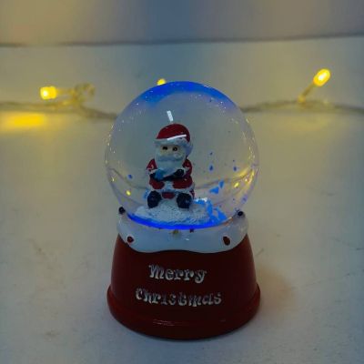  بلورة بابا نويل 🎅🏻❄️ والثلج ❄️❄️ البلورة بانوار كوكتيل💡🔴🔵