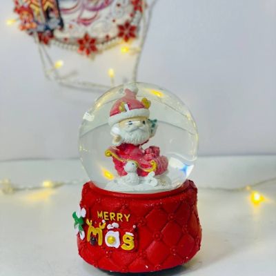  بلورة بابا نويل بالمركبة و سنومان 🎅🏻☃️☃️❄️ والثلج ❄️❄️