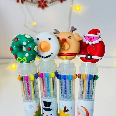 قلم الجاف الالوان 🖊️🖊️ القلم : 🔟 لون 🟡🔴🔵🟣🟢