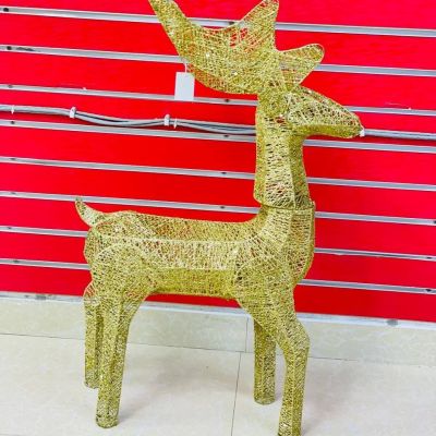 غزالة بابا نويل المعدن 🎅🏻🦌 ٦٠ سم 