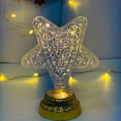 نجمة الكريسماس الليد ⭐️⭐️💡💡 بالقاعدة الذهبي 🟡🟡