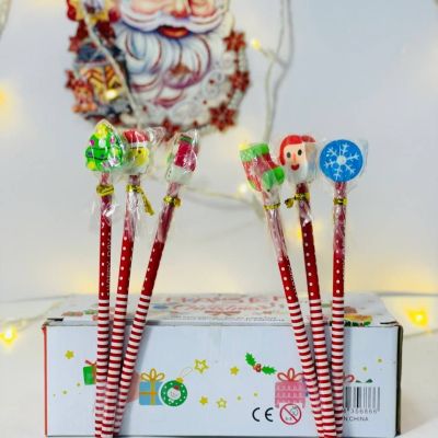 قلم رصاص باستيكة ✏️✏️✏️ باشكال الكريسماس المختلفة 🎅🏻🎄🥾❄️☃️