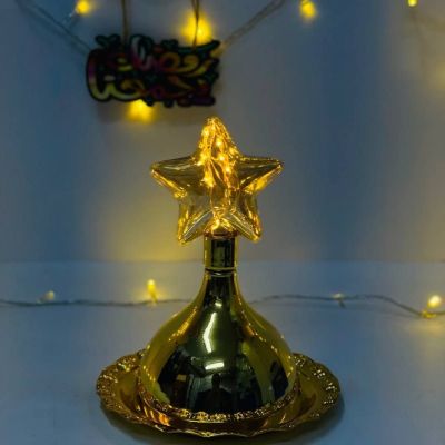 طبق تقديم التمر الصغير 🫘🫘🫘 بالنجمة الليد المضيئ 