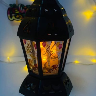  الفانوس السداسي بزجاج 6️⃣🙌🏻🕌🪞و 3️⃣ شموع 🕯️