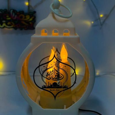 الفانوس المدور بزجاج ⭕️🕌🪞و 3️⃣ شموع 🕯️