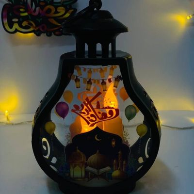 الفانوس المدور بزجاج ⭕️🕌🪞و 3️⃣ شموع 🕯️