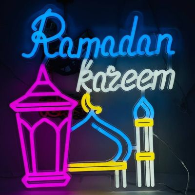 مجسم كلمة رمضان كريم بالانجليزي 🔠🔠☪️ المضيئة 